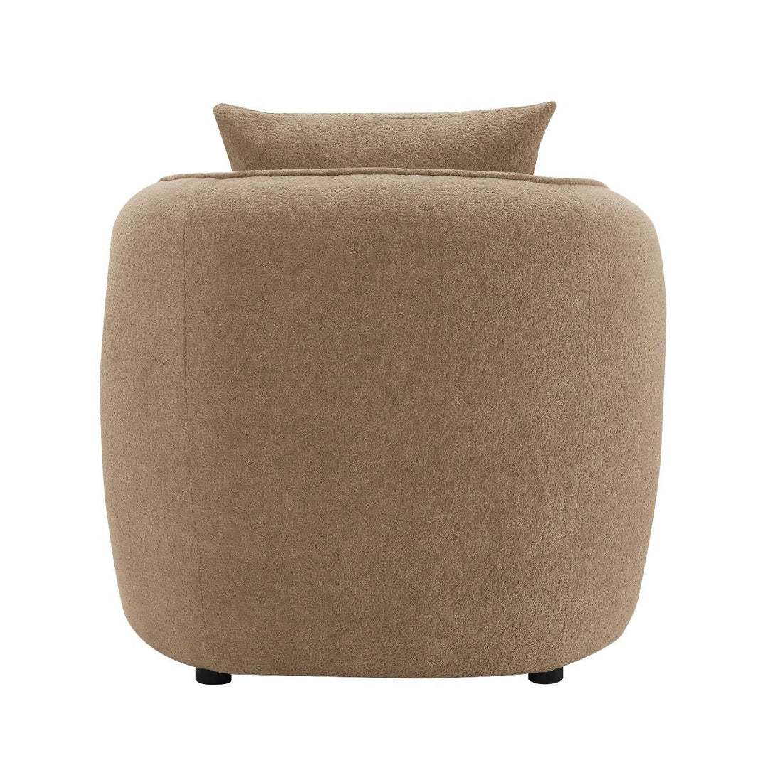 Keith - Chair With Pillow - Brown Chenille