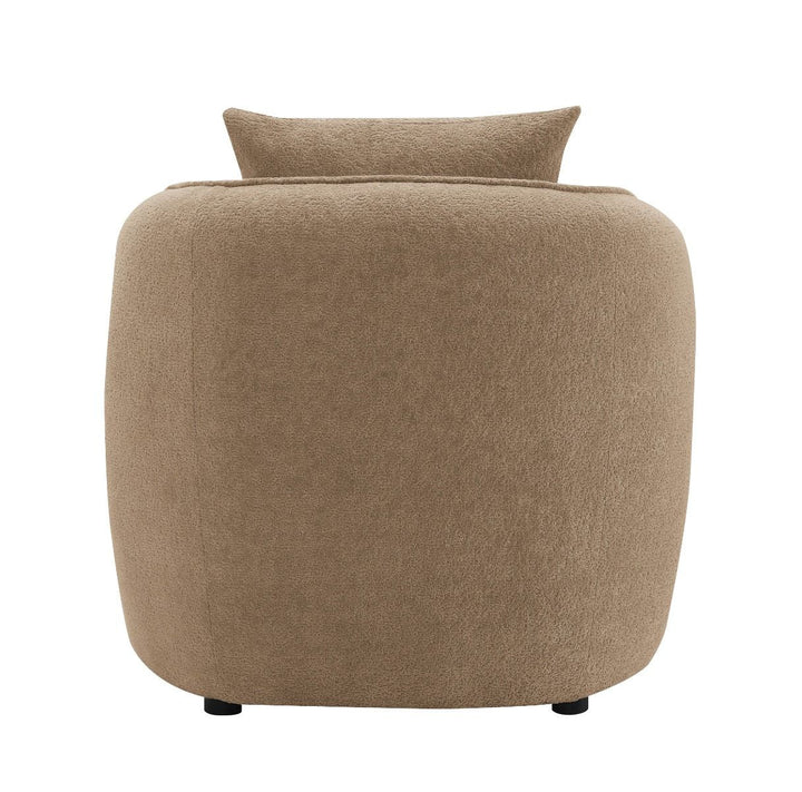 Keith - Chair With Pillow - Brown Chenille