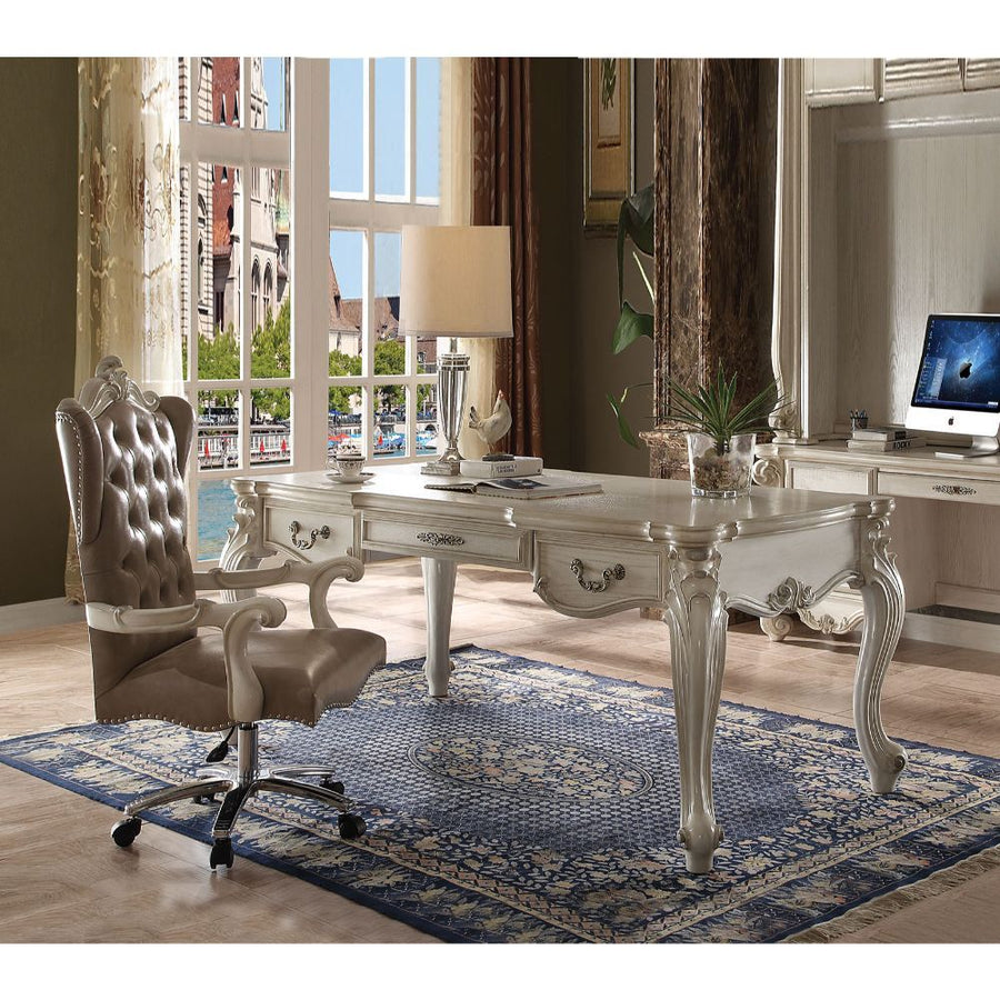 ACME Furniture Versailles Executive Writing Desk Bone White