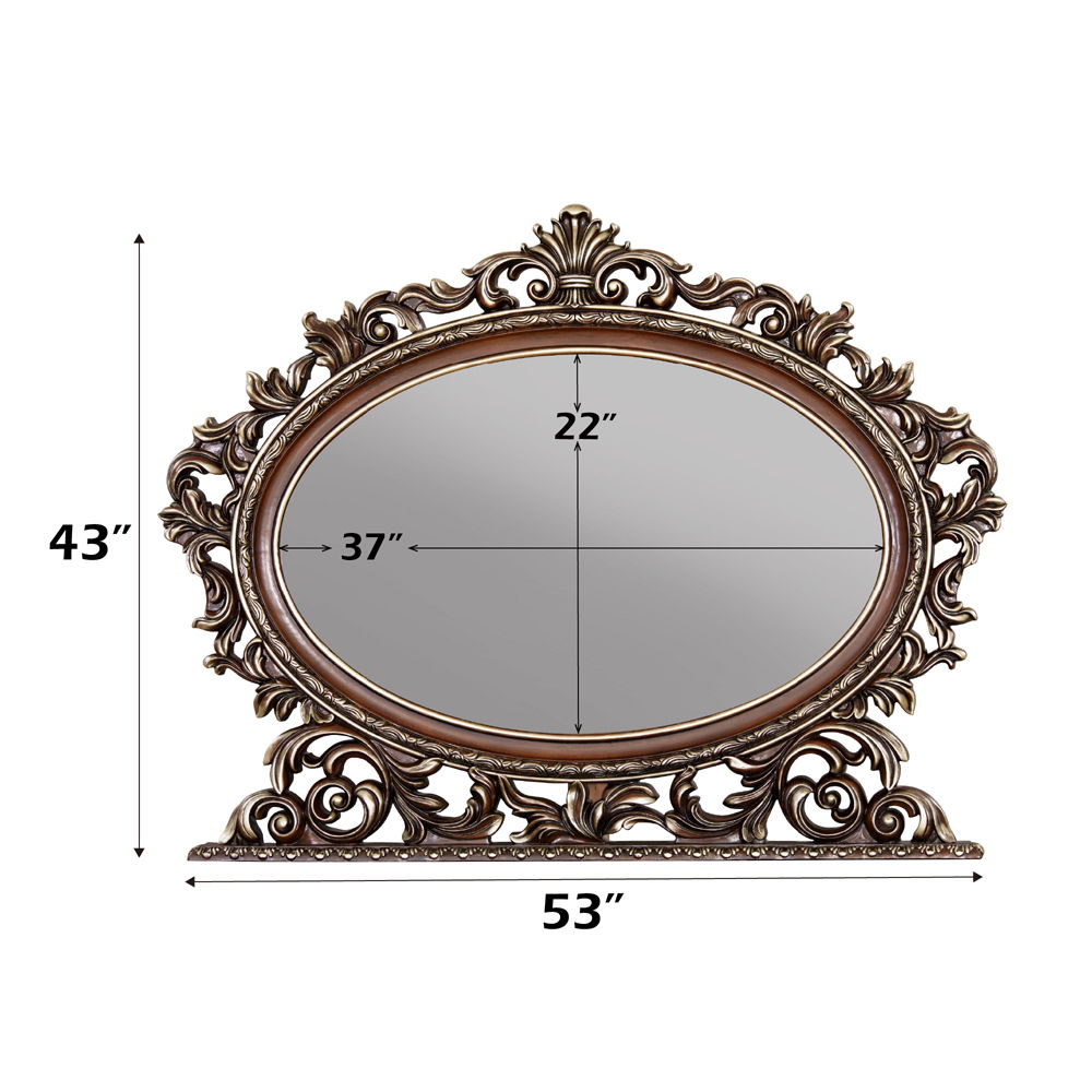 Devany - Oval Mirror - Cherry