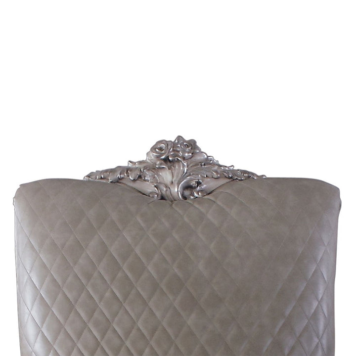 Dresden - Chair With Pillow - Synthetic Leather & Vintage Bone White