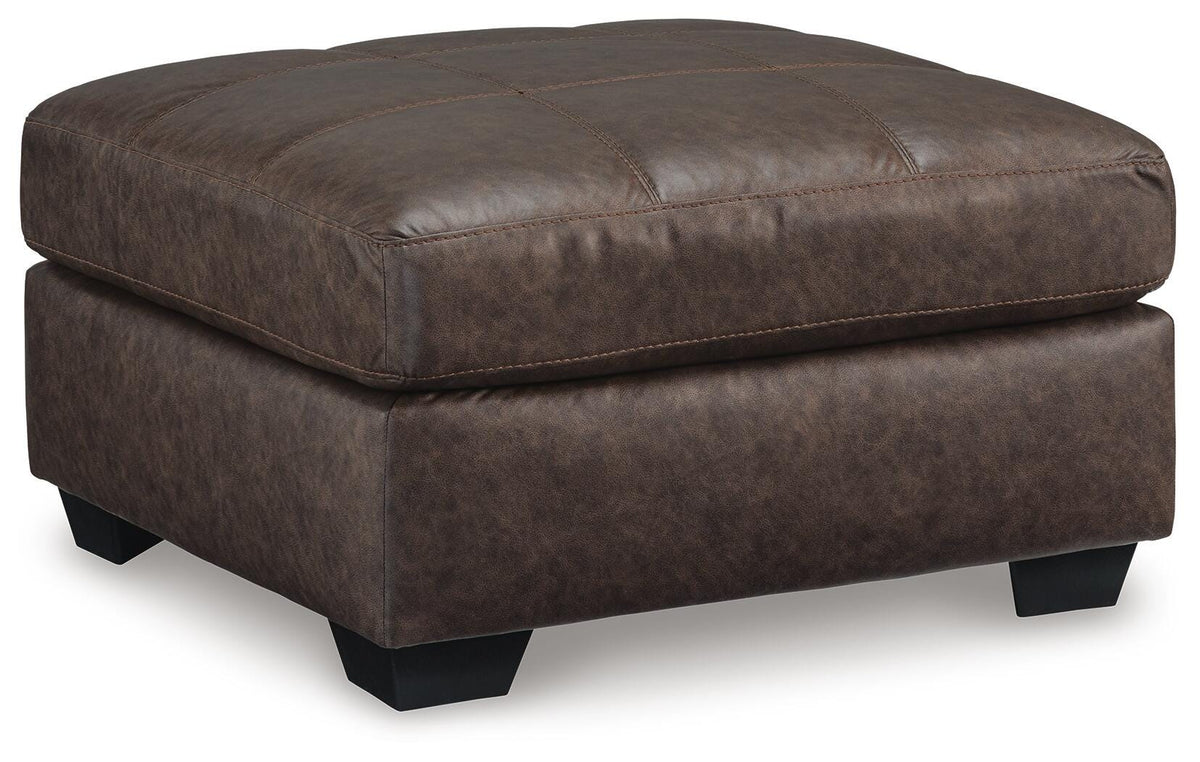 Barlin Mills Oversized Accent Ottoman - Dark Brown (1)