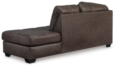 Barlin Mills Right-Arm Facing Corner Chaise - Dark Brown