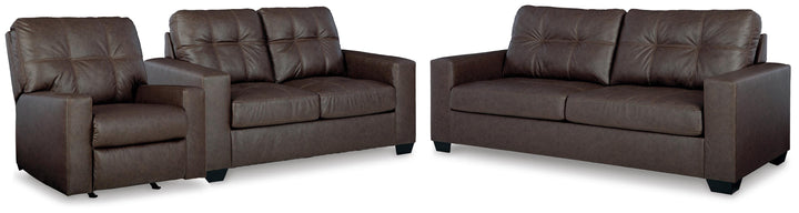 Barlin Mills Sofa, Loveseat and Recliner - Umber (1)