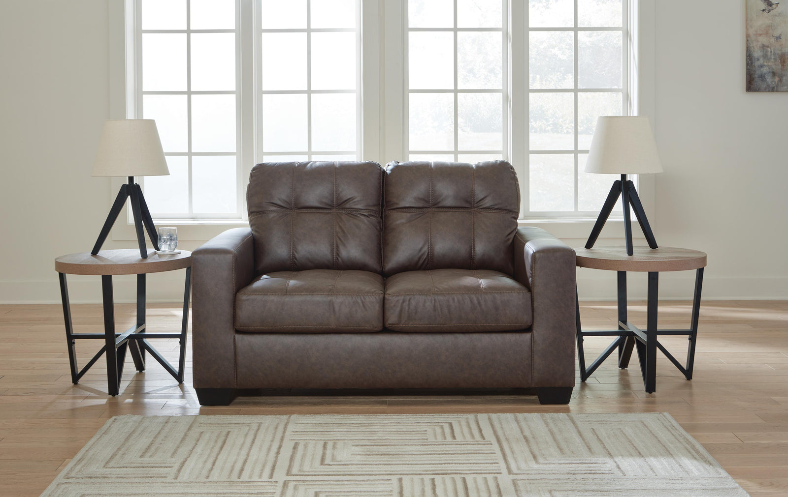 Barlin Mills Loveseat - Dark Brown (2)