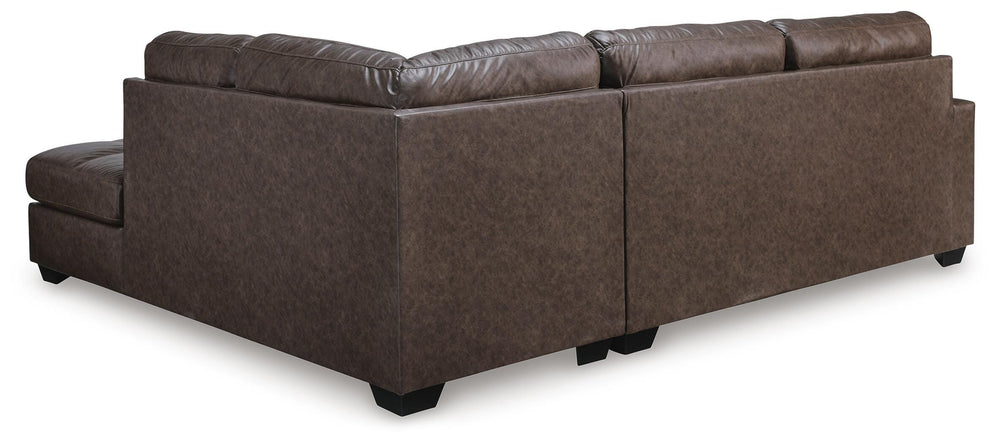 Barlin Mills 2-Piece Sectional with Chaise - Dark Brown (3)