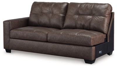 Barlin Mills Left-Arm Facing Sofa - Dark Brown