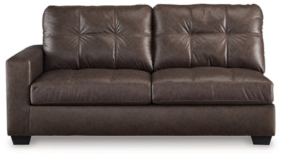Barlin Mills Left-Arm Facing Sofa - Dark Brown