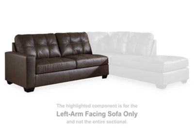 Barlin Mills Left-Arm Facing Sofa - Dark Brown