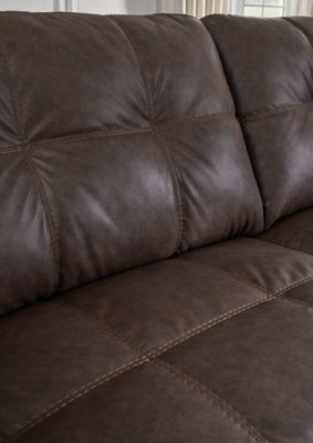 Barlin Mills 2-Piece Sectional with Chaise - Dark Brown