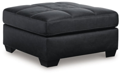 Barlin Mills Oversized Accent Ottoman - Black - Black