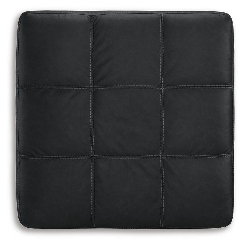 Barlin Mills Oversized Accent Ottoman - Black (4)