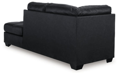 Barlin Mills Right-Arm Facing Corner Chaise - Black