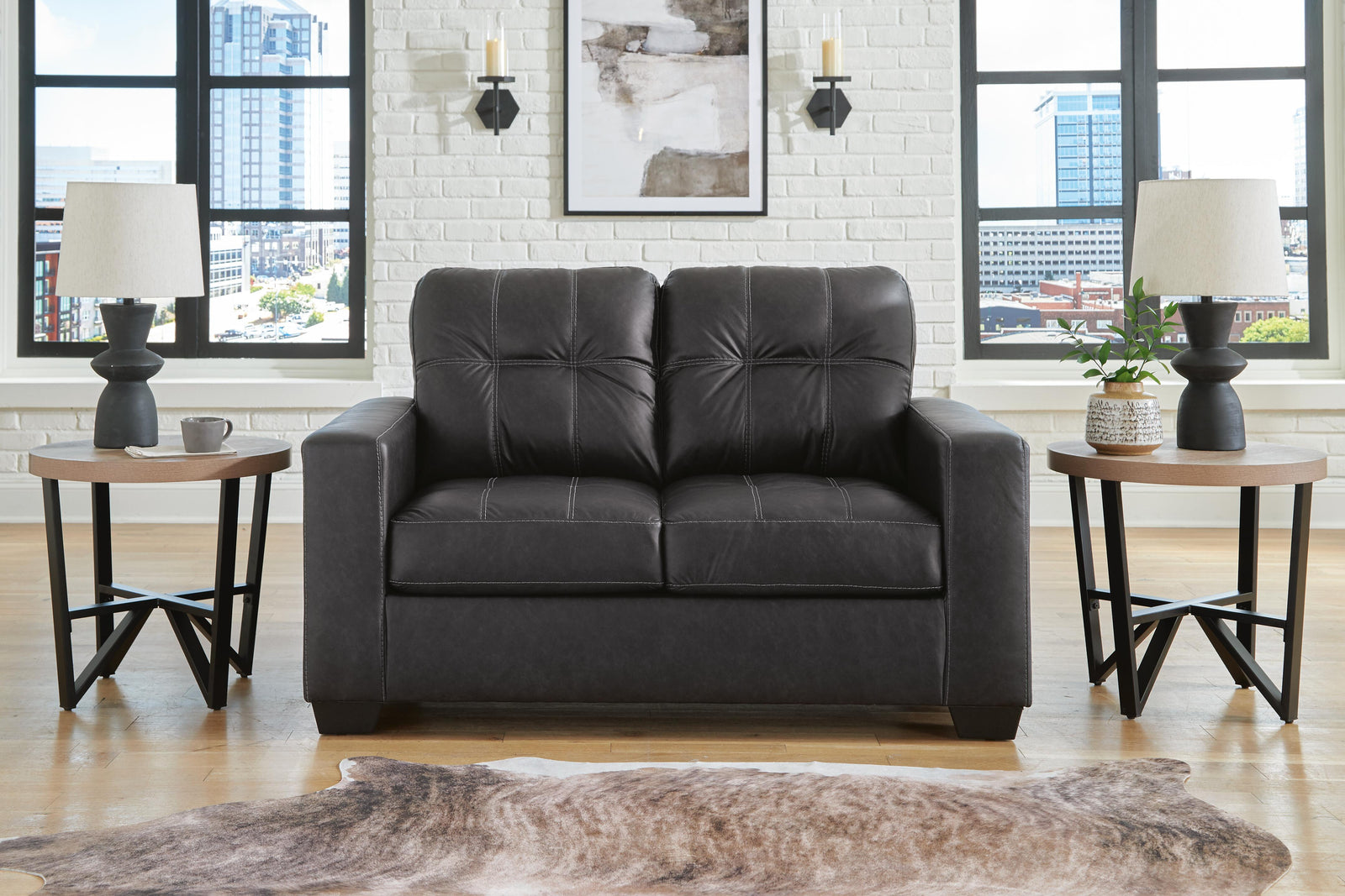 Barlin Mills Loveseat - Black (2)