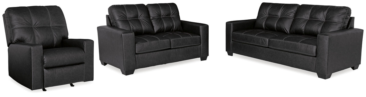 Barlin Mills Sofa, Loveseat and Recliner - Carbon (2)