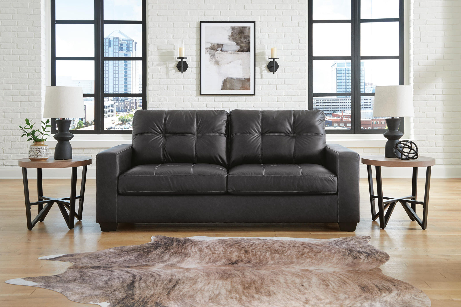 Barlin Mills Sofa - Black (2)