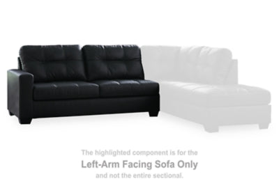 Barlin Mills Left-Arm Facing Sofa - Black