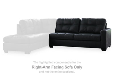 Barlin Mills Right-Arm Facing Sofa - Black
