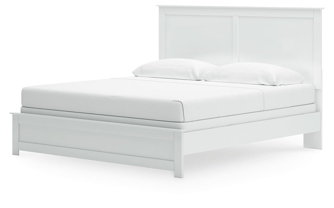 Bostwick Shoals - King Panel Bed With Framed Footboard - White by Ashley Furniture product image
