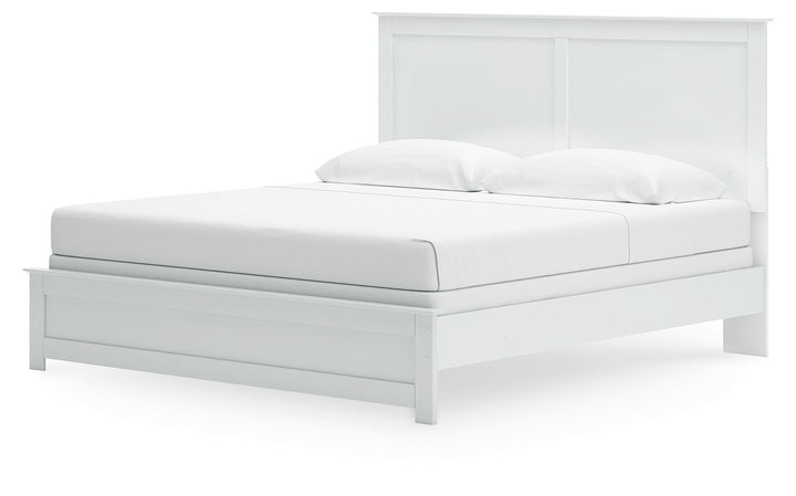 Bostwick Shoals - King Panel Bed With Framed Footboard - White by Ashley Furniture product image
