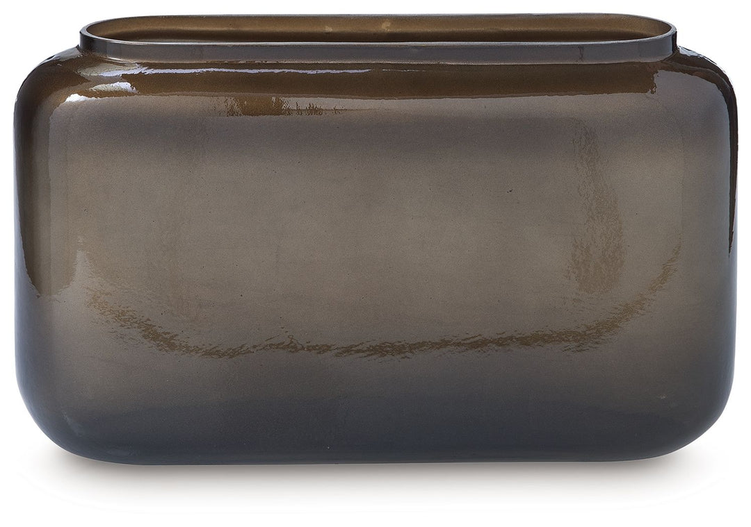 Sumner - Vase - 7.5" - Gray / Gold Finish by Ashley Furniture product image