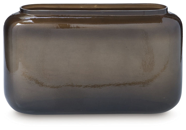 Sumner - Vase - 7.5" - Gray / Gold Finish by Ashley Furniture product image