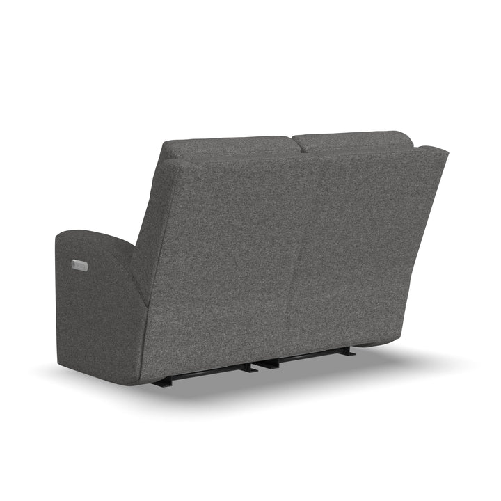 Score Power Reclining Loveseat With Power Headrests &amp; Lumbar Dark Gray