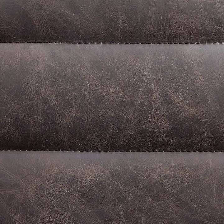 Pipino - Accent Chair With Swivel - Antique Ebony Top Grain Leather