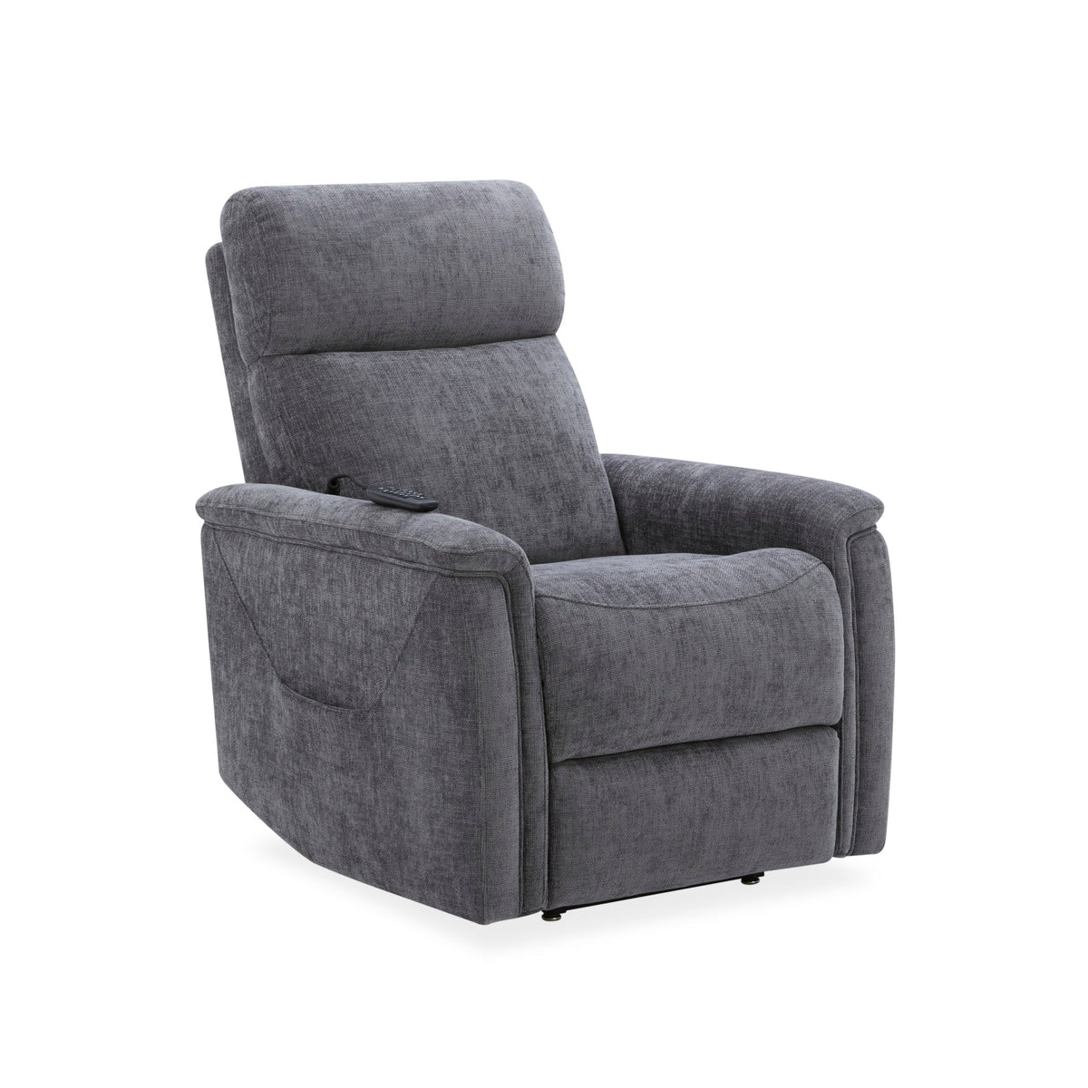Luma Petite Fabric Petite Power Lift Recliner with Power Headrest, Lumbar, Heat & Massage in Shadow