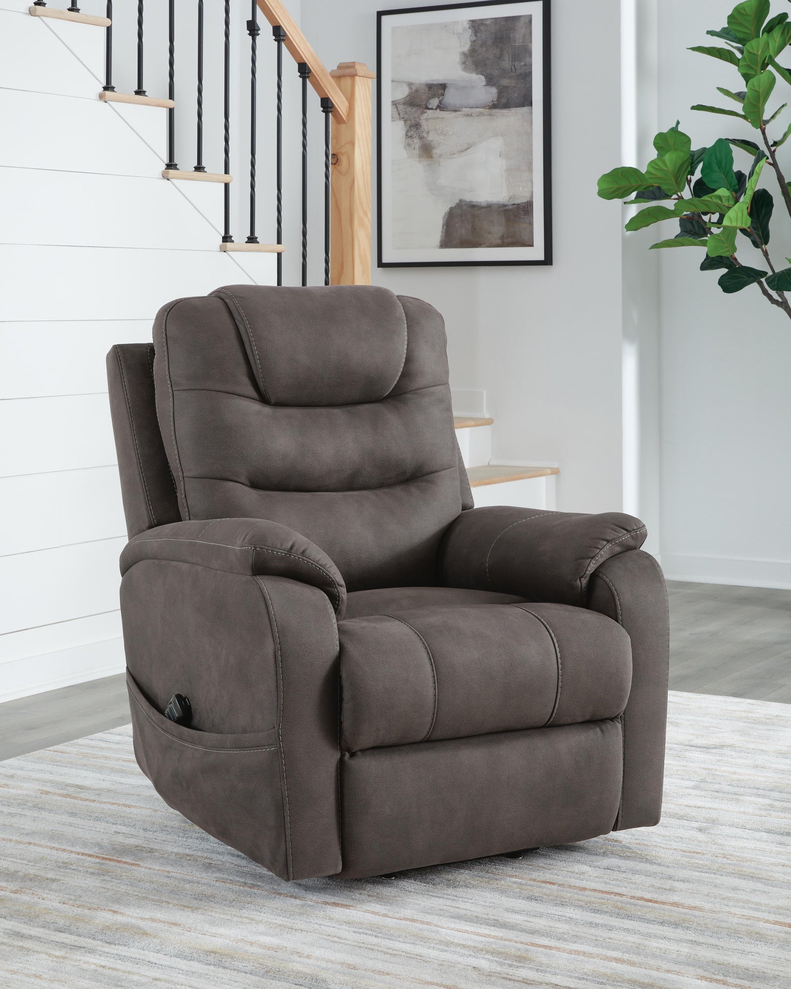Snowfield Power Lift Recliner - Dark Gray (2)
