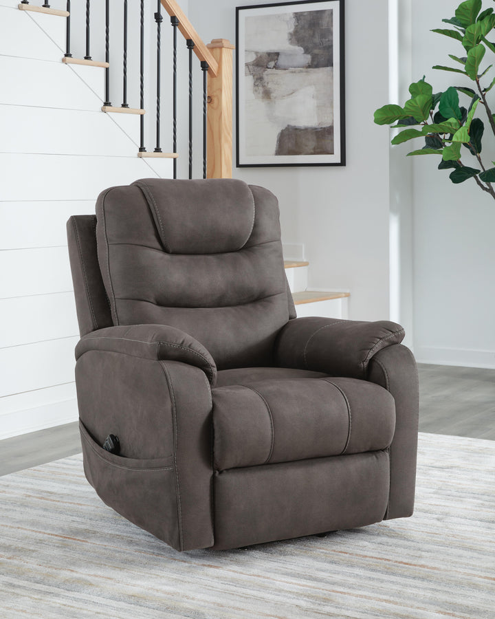 Snowfield Power Lift Recliner - Dark Gray (2)