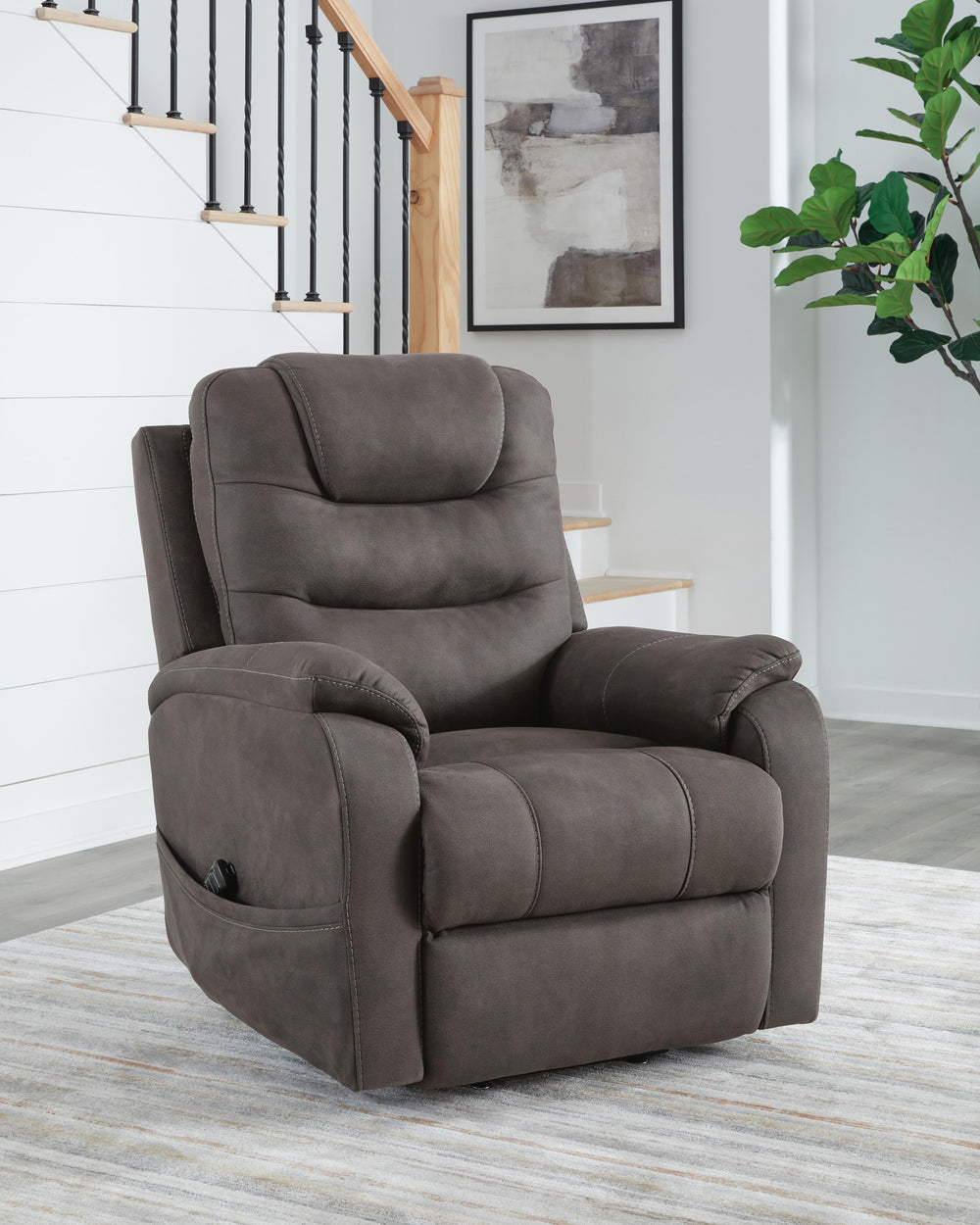 Snowfield Power Lift Recliner - Dark Gray (2)