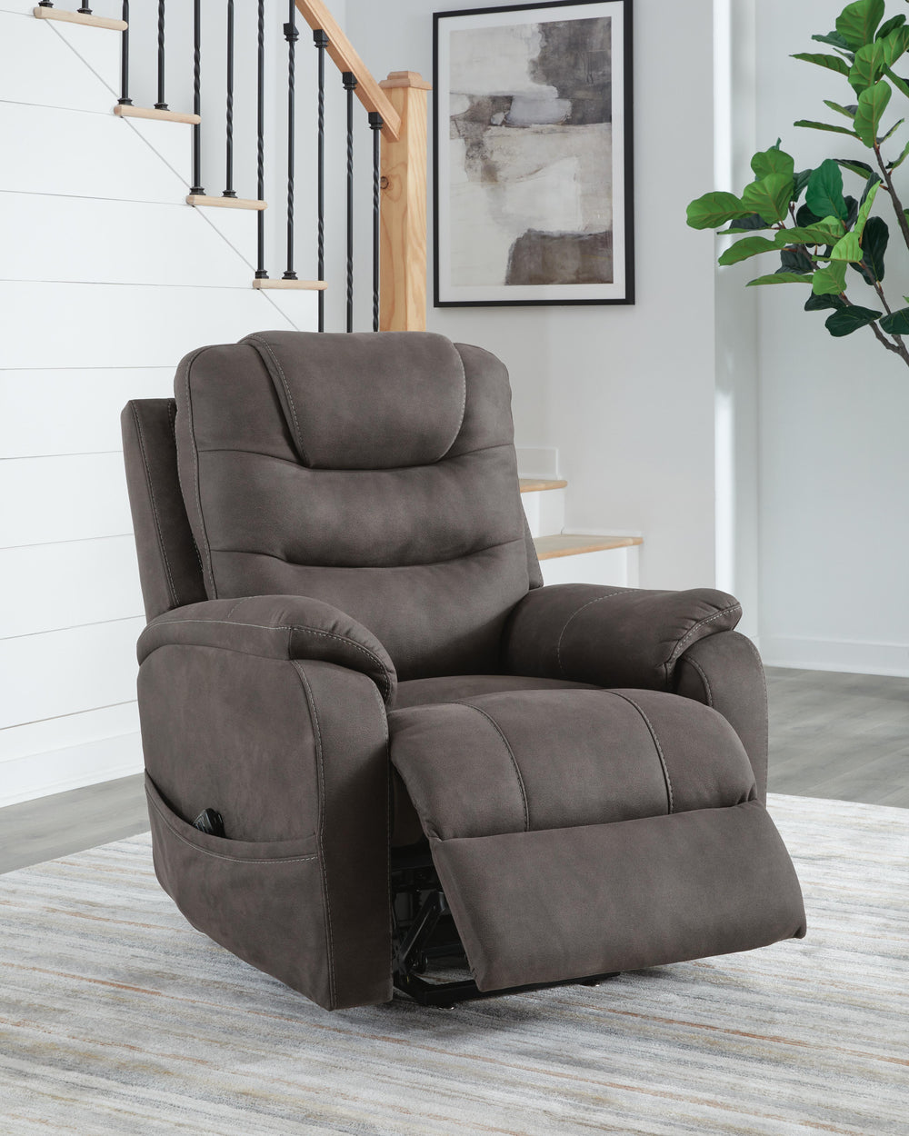 Snowfield Power Lift Recliner - Dark Gray (9)