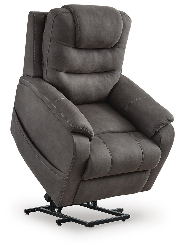 Snowfield Power Lift Recliner - Dark Gray (5)