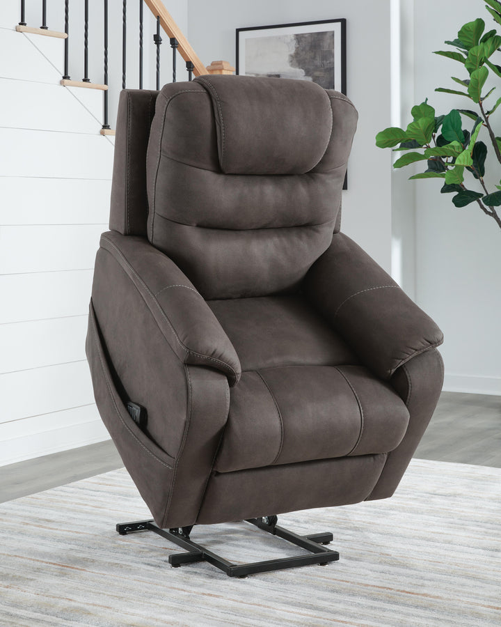 Snowfield Power Lift Recliner - Dark Gray (10)