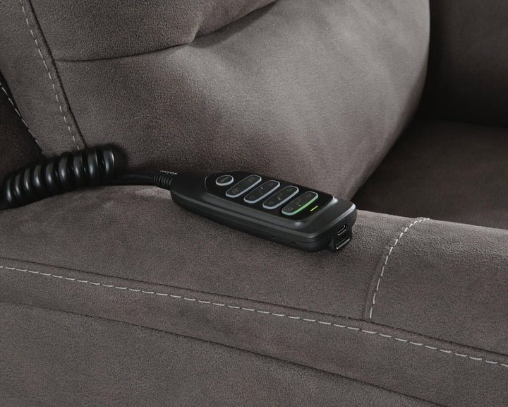 Snowfield Power Lift Recliner - Dark Gray (12)