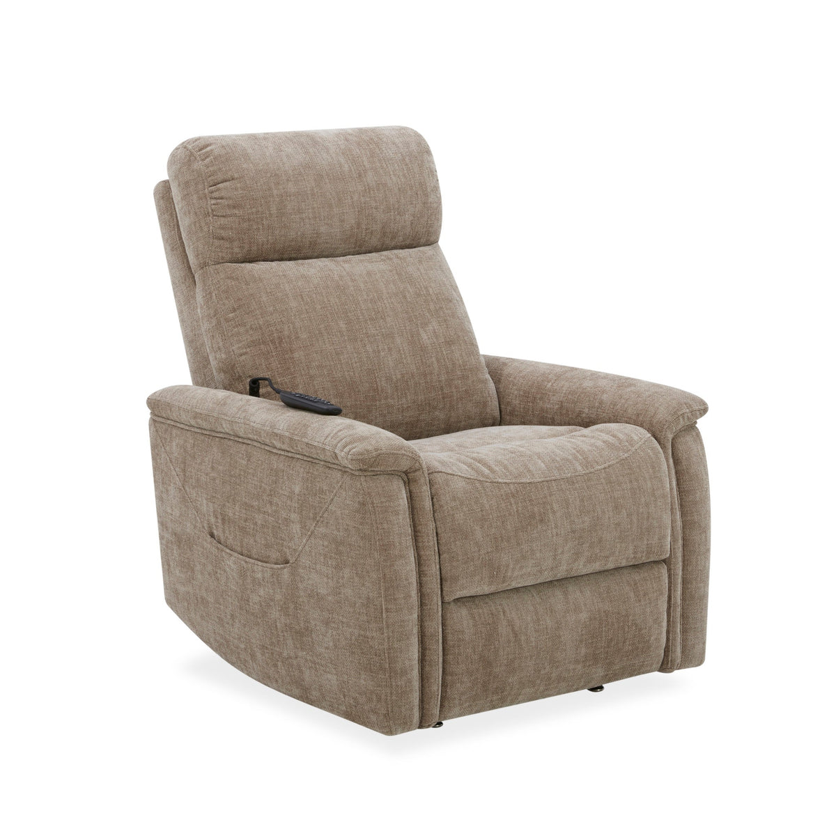 Luma Fabric Power Lift Recliner with Power Headrest, Lumbar, Heat & Massage in Sable
