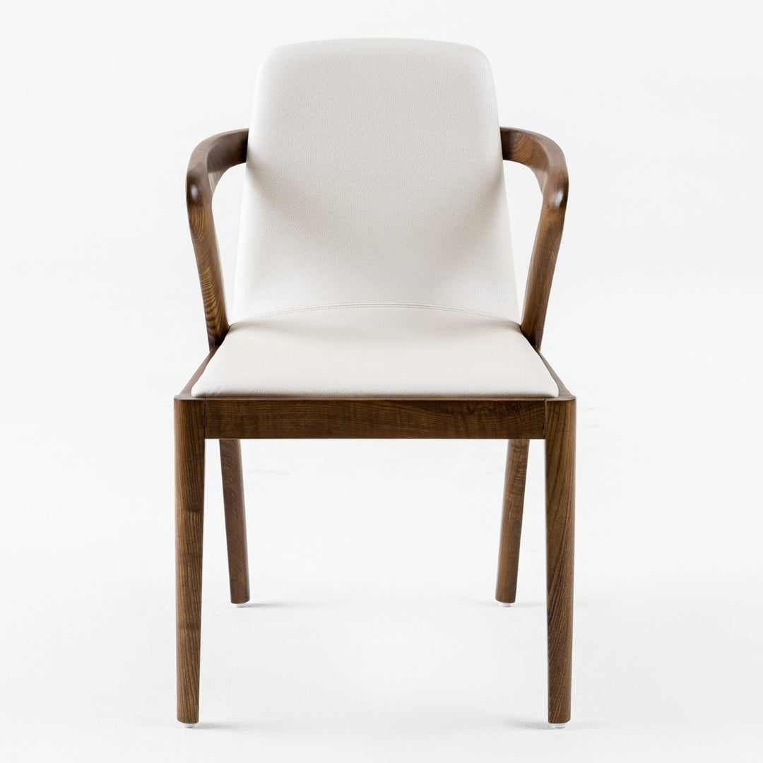 Falcon Mid-Century Walnut and Cream Dining Chair