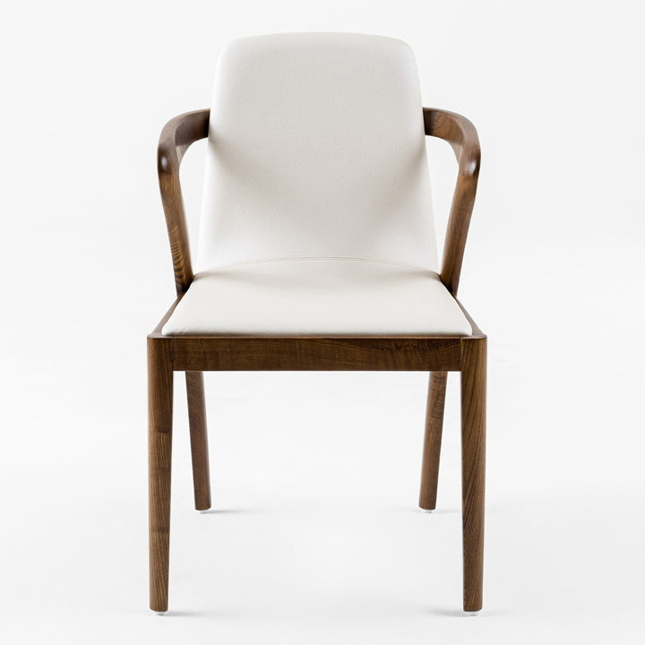 Falcon Mid-Century Walnut and Cream Dining Chair