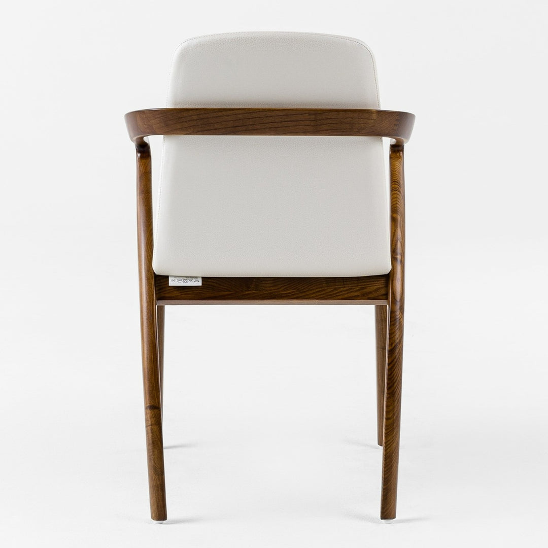 Falcon Mid-Century Walnut and Cream Dining Chair
