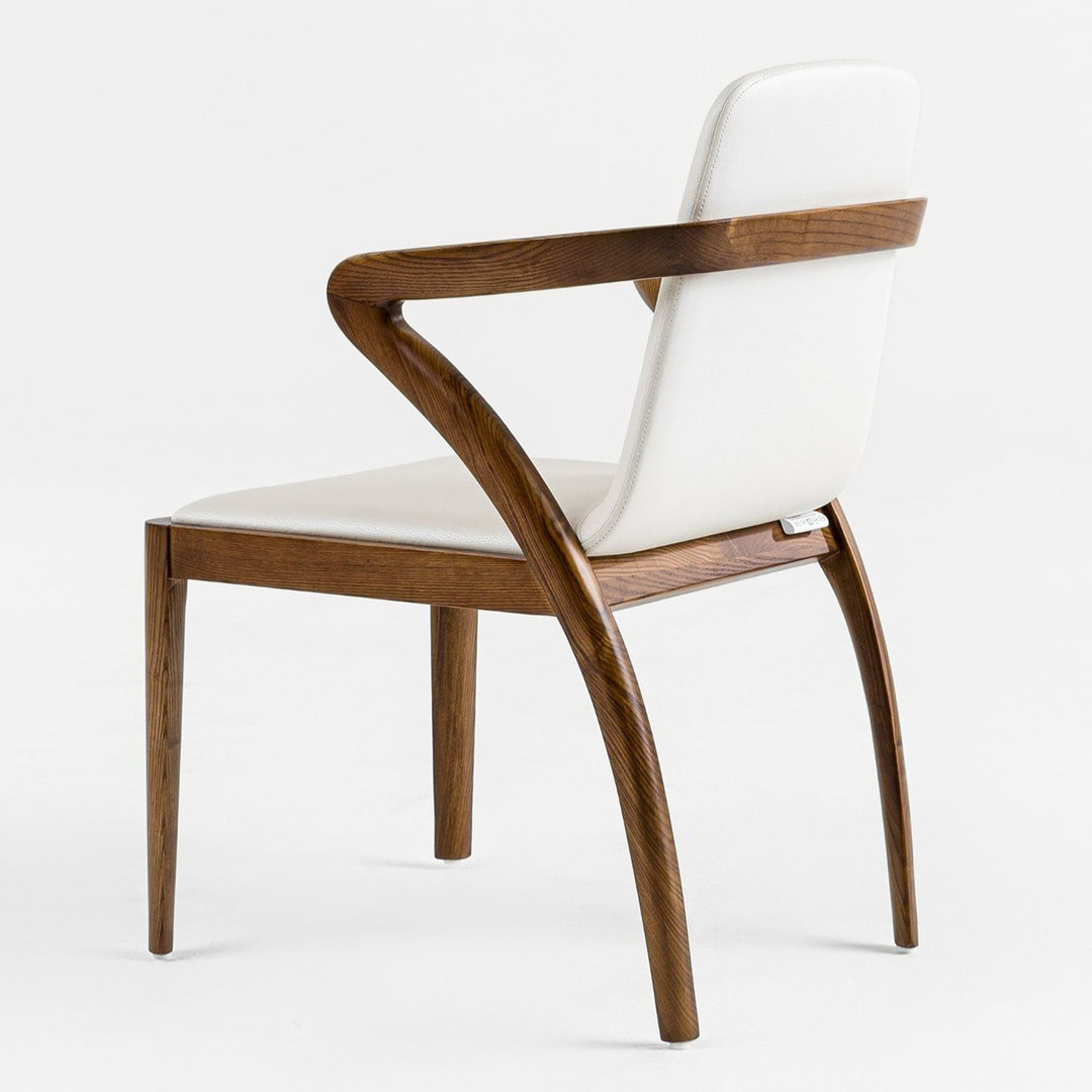 Falcon Mid-Century Walnut and Cream Dining Chair