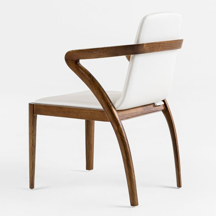 Falcon Mid-Century Walnut and Cream Dining Chair