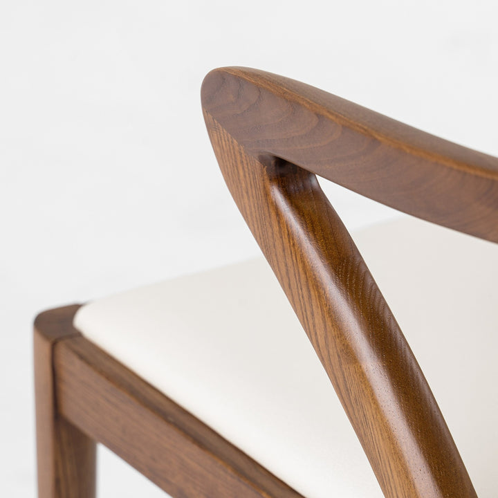 Falcon Mid-Century Walnut and Cream Dining Chair
