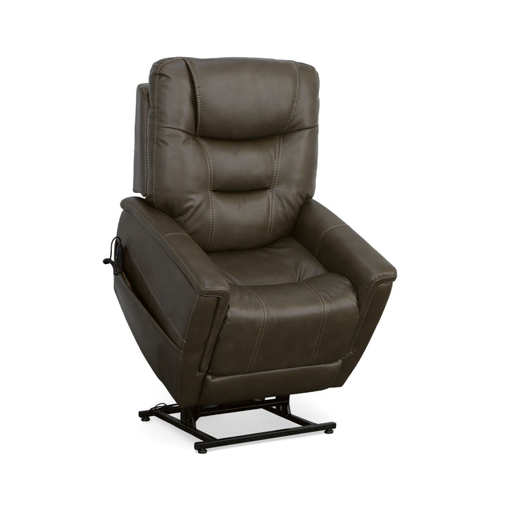 Shaw Fabric Power Lift Recliner with Power Headrest &amp; Lumbar in Driftwood