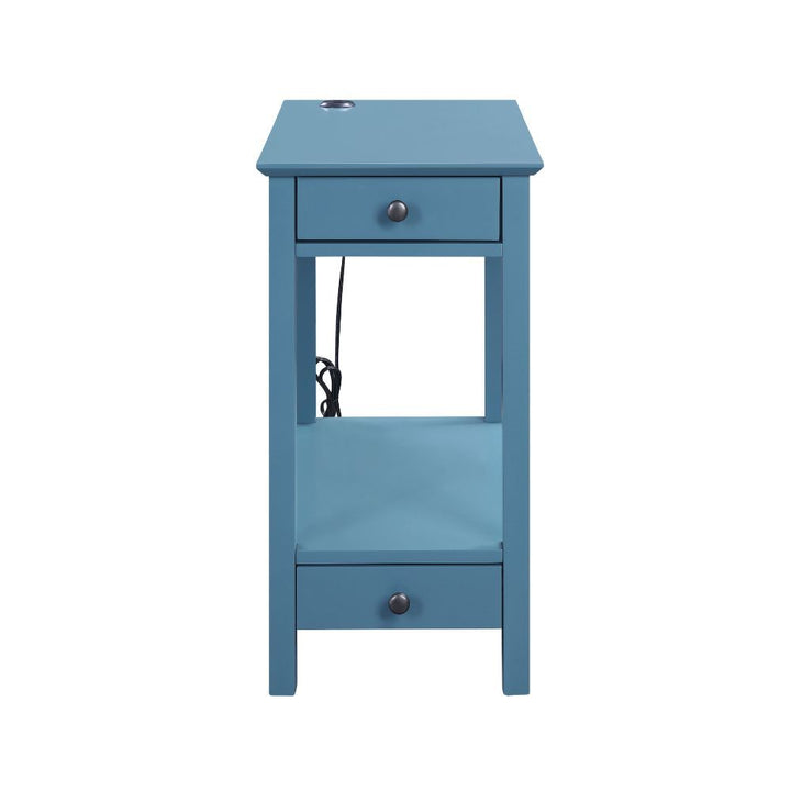 Byzad - Accent Table With USB - Teal