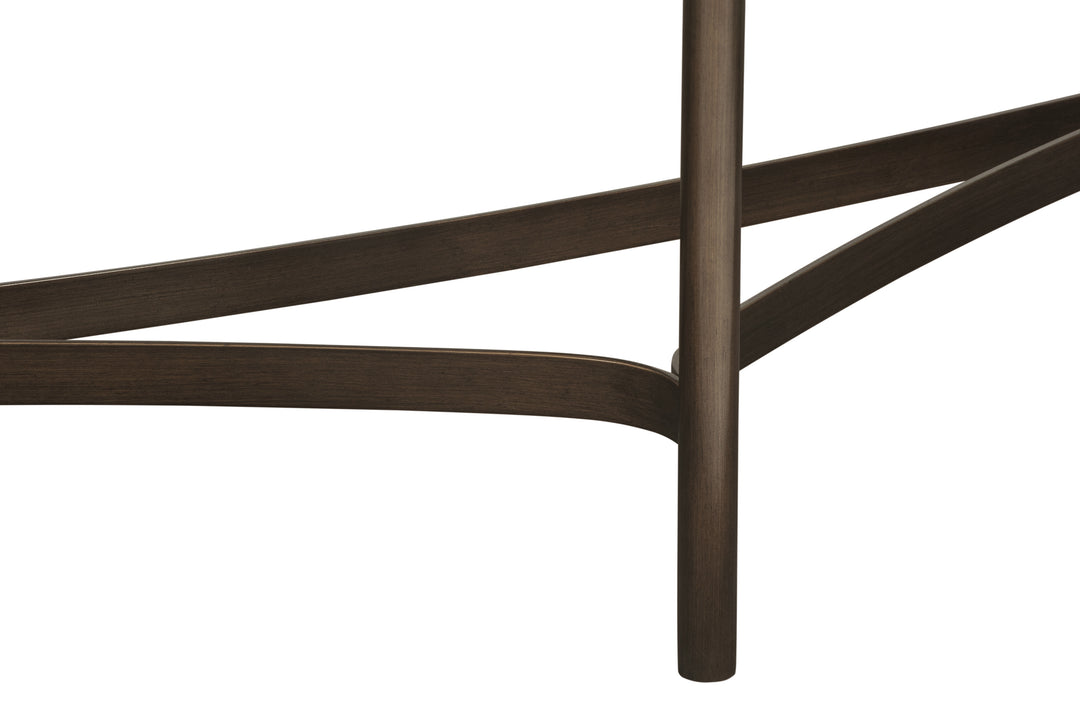 Modus Furniture A89423 Lyon Semi Circular Natural Concrete And Metal Console Table