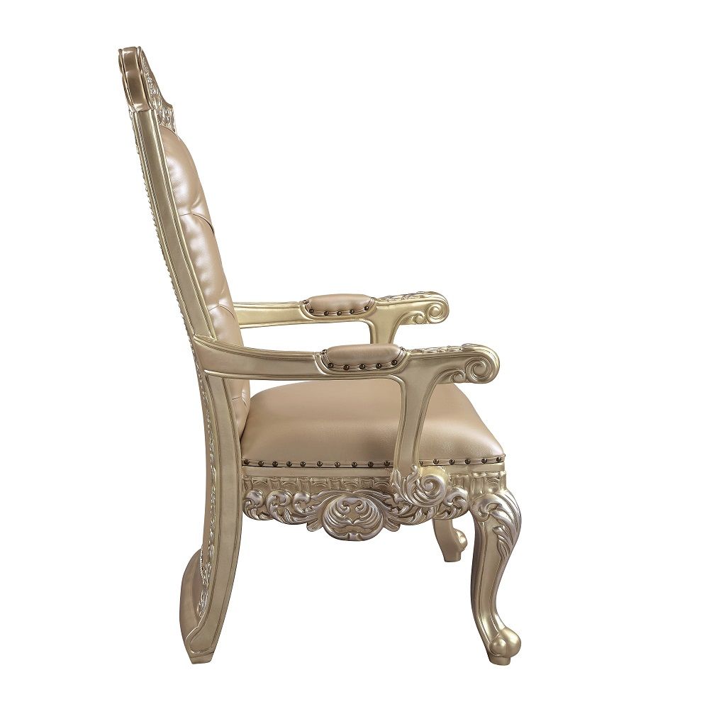 vatican-arm-chair-set-of-2-synthetic-leather-champagne-silver