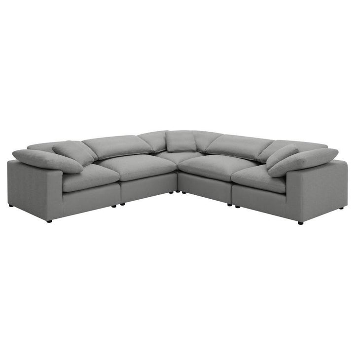 Raleigh - Boucle Upholstered Armless Chair - Gray