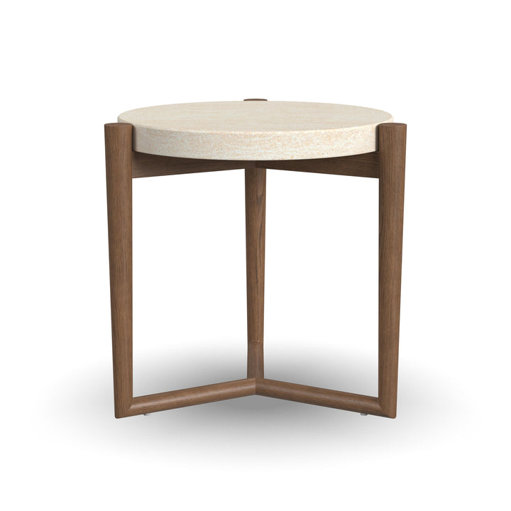 Verona Accent Table Beige / Dark Brown