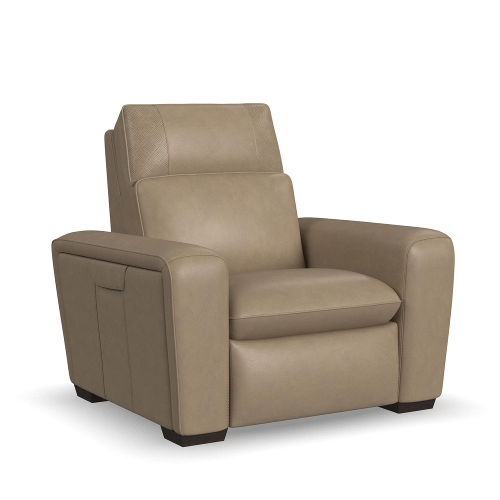 Sense Leather Power Recliner with Power Headrest, Lumbar & Pulse (Cover 36701)